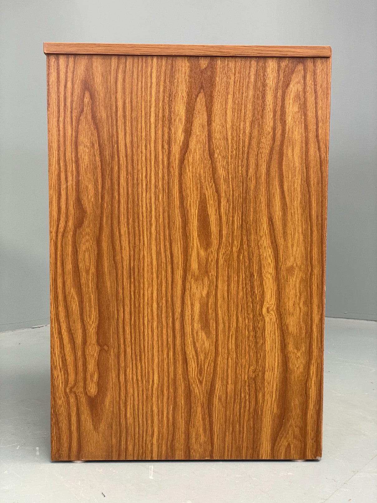 Vintage 1970s Bedside Cabinet Mid Century Style Wood Effect Teak Handle EB12504