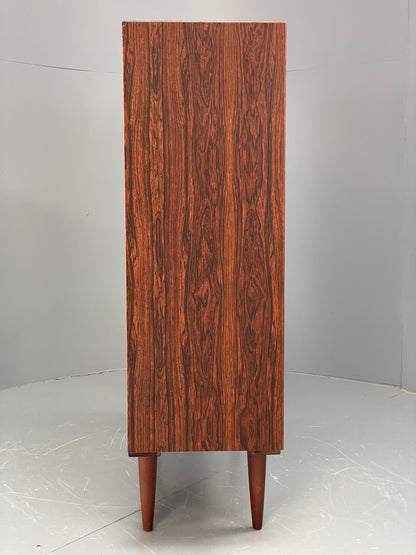 Vintage Danish 1970s Bookcase Mid Century Shelving Retro Darkwood EB12067