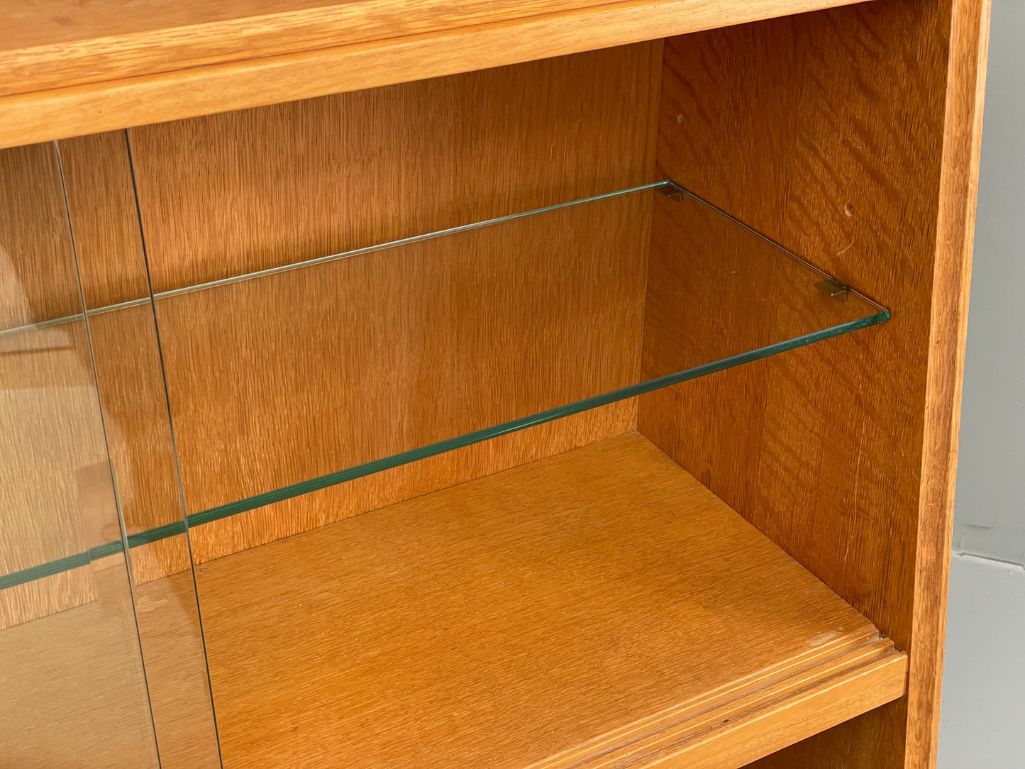 Vintage G Plan Bookcase Oak 1960s Mid Century Glazed Retro Shelving EB12822