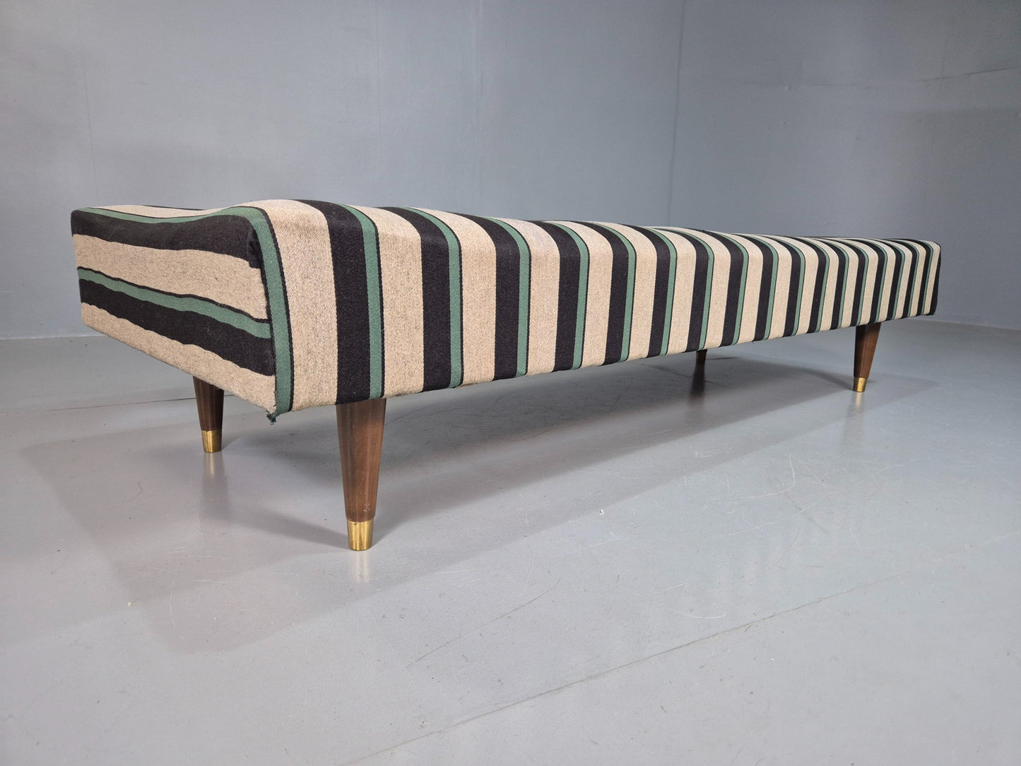 Vintage Danish Mid Century Day Bed Original Wool Upholstery 1950s Retro  EB07219