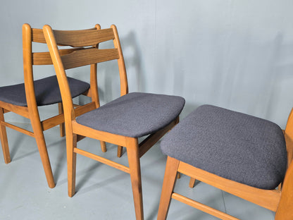 6 Vintage Danish Dining Chairs Farstrup Beech and Teak Retro 1960s EB12103