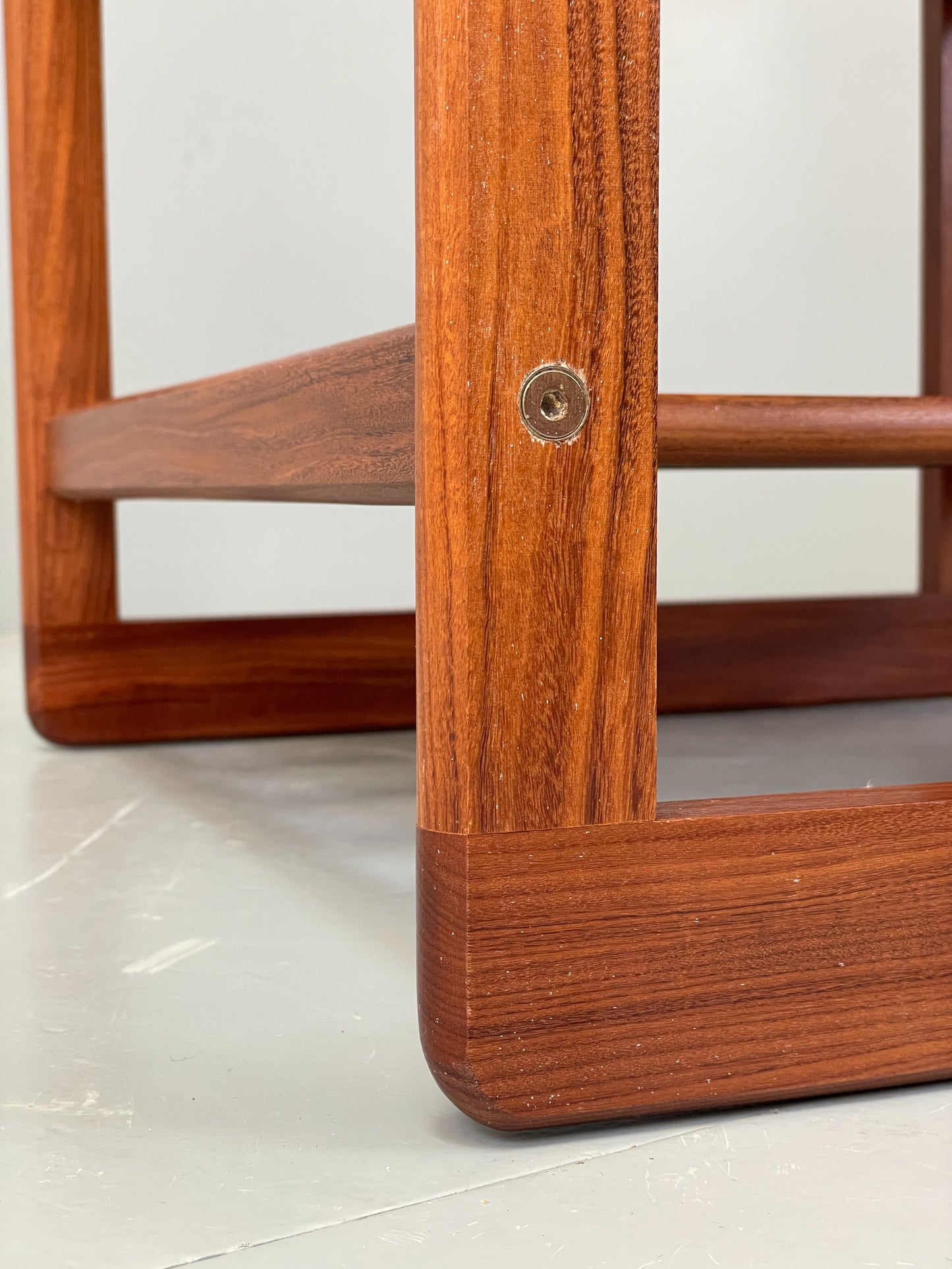 Vintage Side Table Teak Tile Topped 1970s Mid Century Retro Shelf EB12828