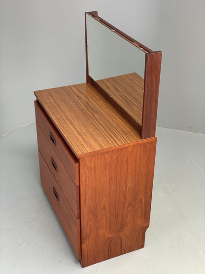Vintage Chest Of Drawers By Meredew Mirror Teak 1960s Retro Mid Century EB12513