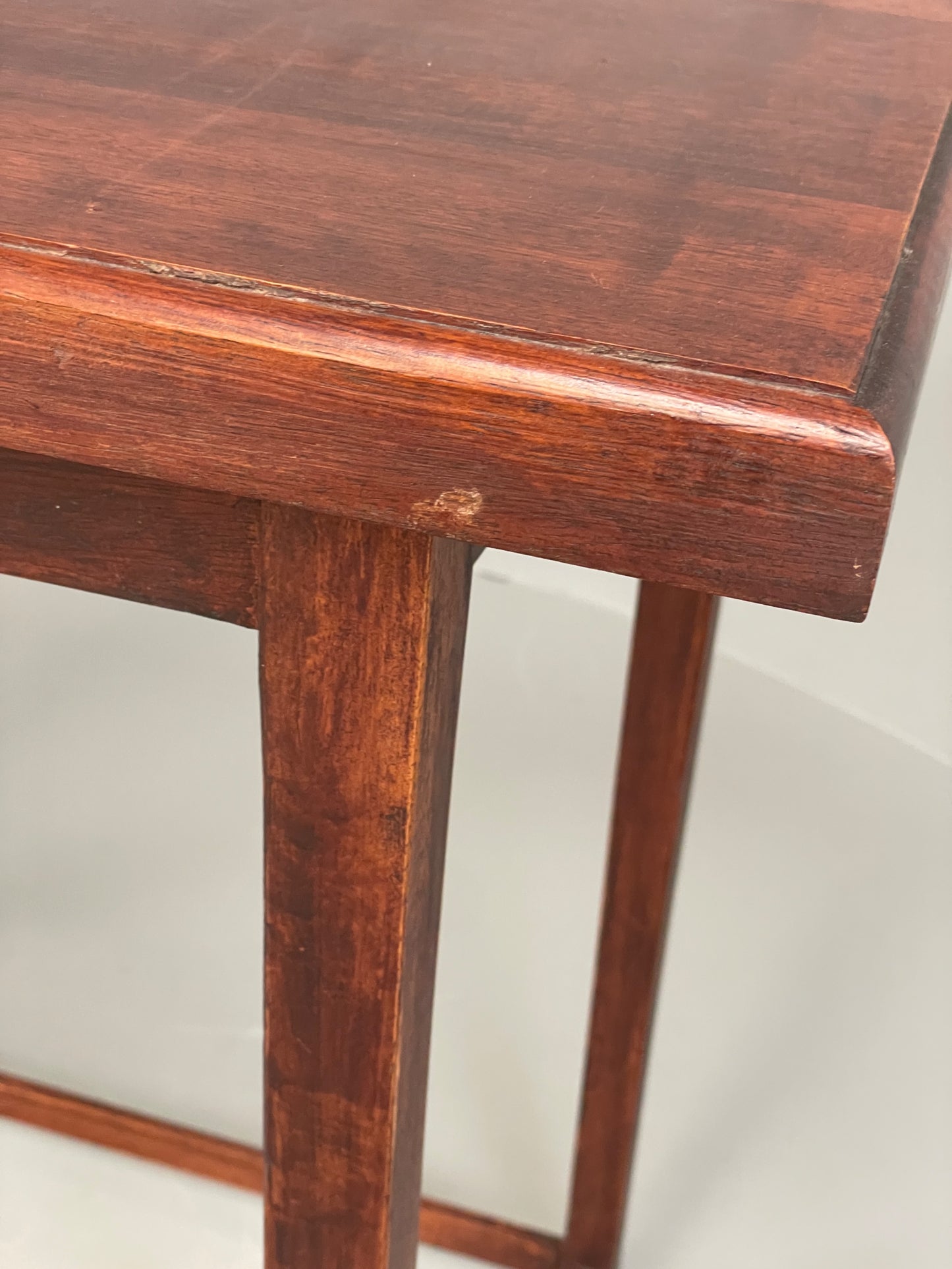 Vintage Mahogany Side Table 1950s Mid Century Rectangular EB12222