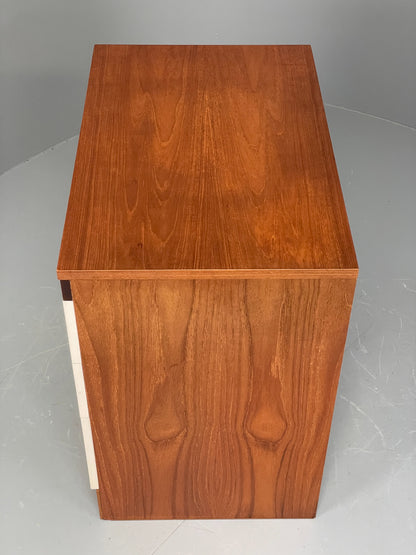 Vintage Chest Of Drawers By Uniflex Retro 1970s Teak Off White EB12196