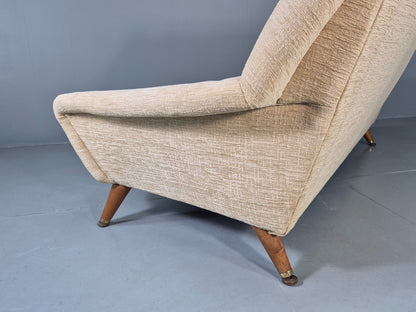 Vintage Mid Century 3 Seat Sofa 1950s Design British Cream Upholstery EB13057