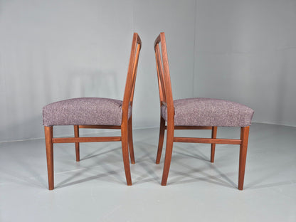 2 Vintage Gordon Russell Dining Chairs New Covers Teak Frames Retro MCM  EB12470