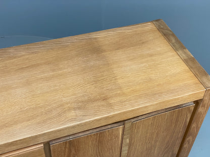 Contemporary Oak Sideboard Solid Doors Drawers Bi-fold Golden EB12287