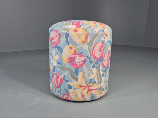Vintage Pill Stool in Laura Ashley Tulips Material 1990s Vintage EB12535