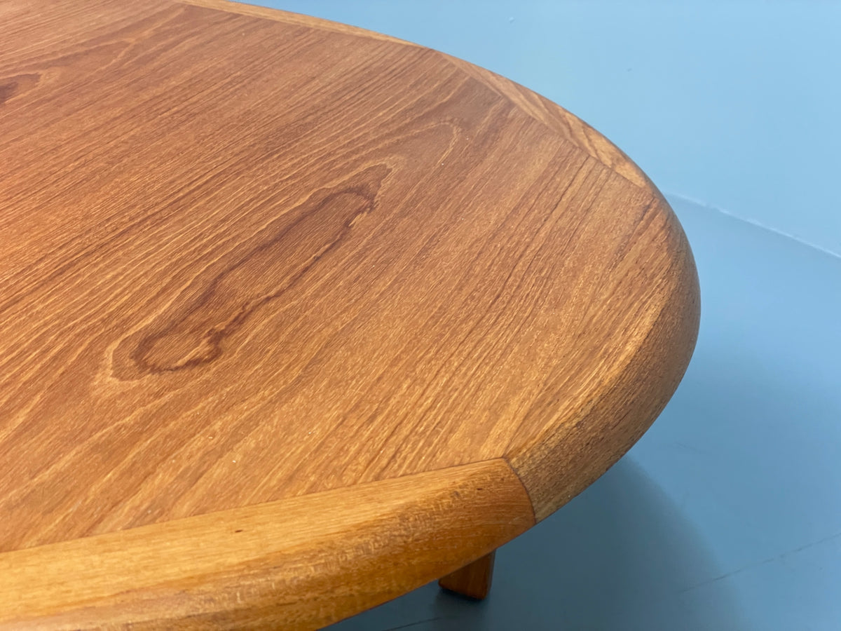 Vintage Teak Coffee Table Round Danish Retro Mid Century EB13096