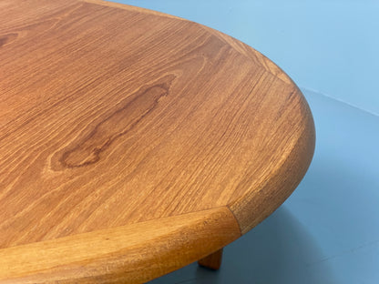 Vintage Teak Coffee Table Round Danish Retro Mid Century EB13096