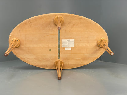 Danish Oval Coffee Table By Haslev Solid Beech Scandinavian EB12211