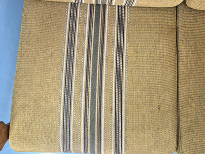 Vintage Danish 3 seater Sofa Oak Kjaenulf Green Cushions 1970s Retro EB12776