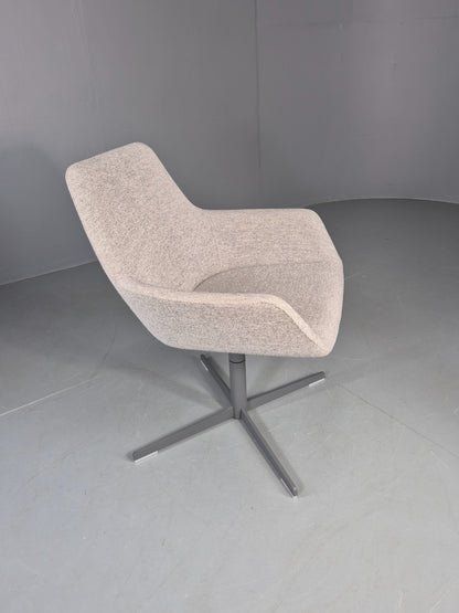Vintage Swivel Tub Chair Hitch Mylius Modern Design Retro Cream  EB12842