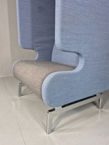 Vintage Materia Point Chair Swedish Blue and Grey Modern Design EB12870