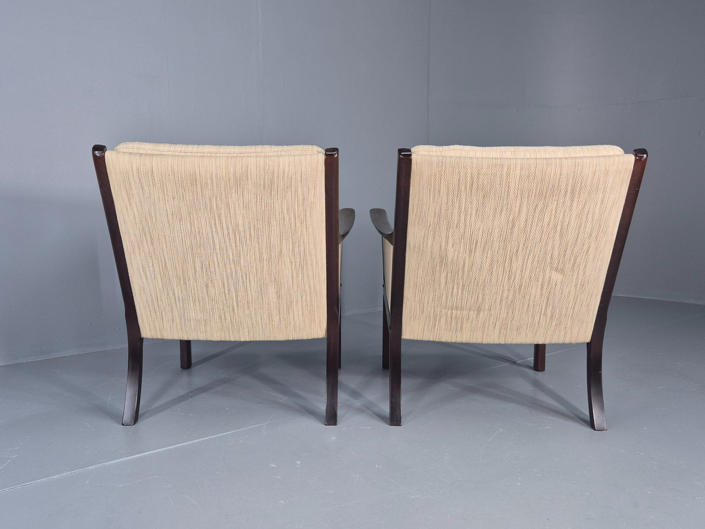 2 Vintage Ole Wanscher Mid Century Lounge Chairs P Jeppesen 1960s Retro EB12319