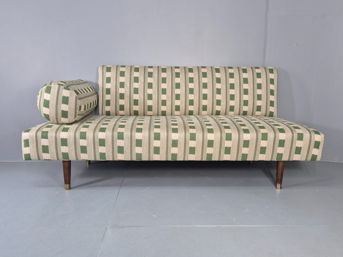 Vintage Danish Day Bed in Lost and Found New Upholstery 1950s Original EB12542