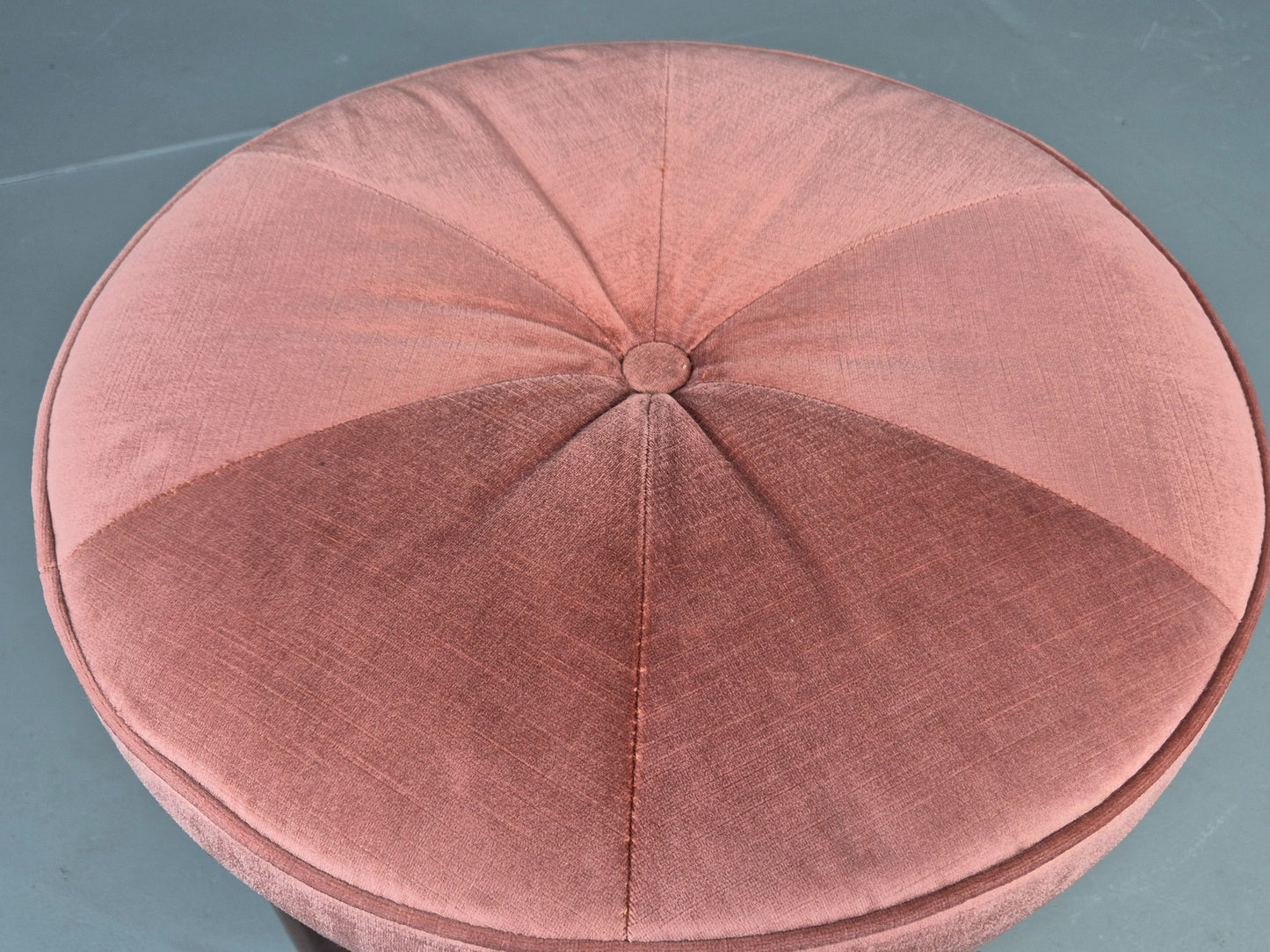 Vintage G Plan Fresco Stool Teak and Pink Velour Retro 1970s  EB12268