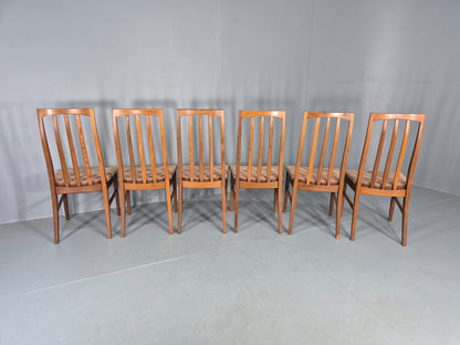 6 Vintage Mid Century Dining Chairs Teak 1970s Original Retro EB12254