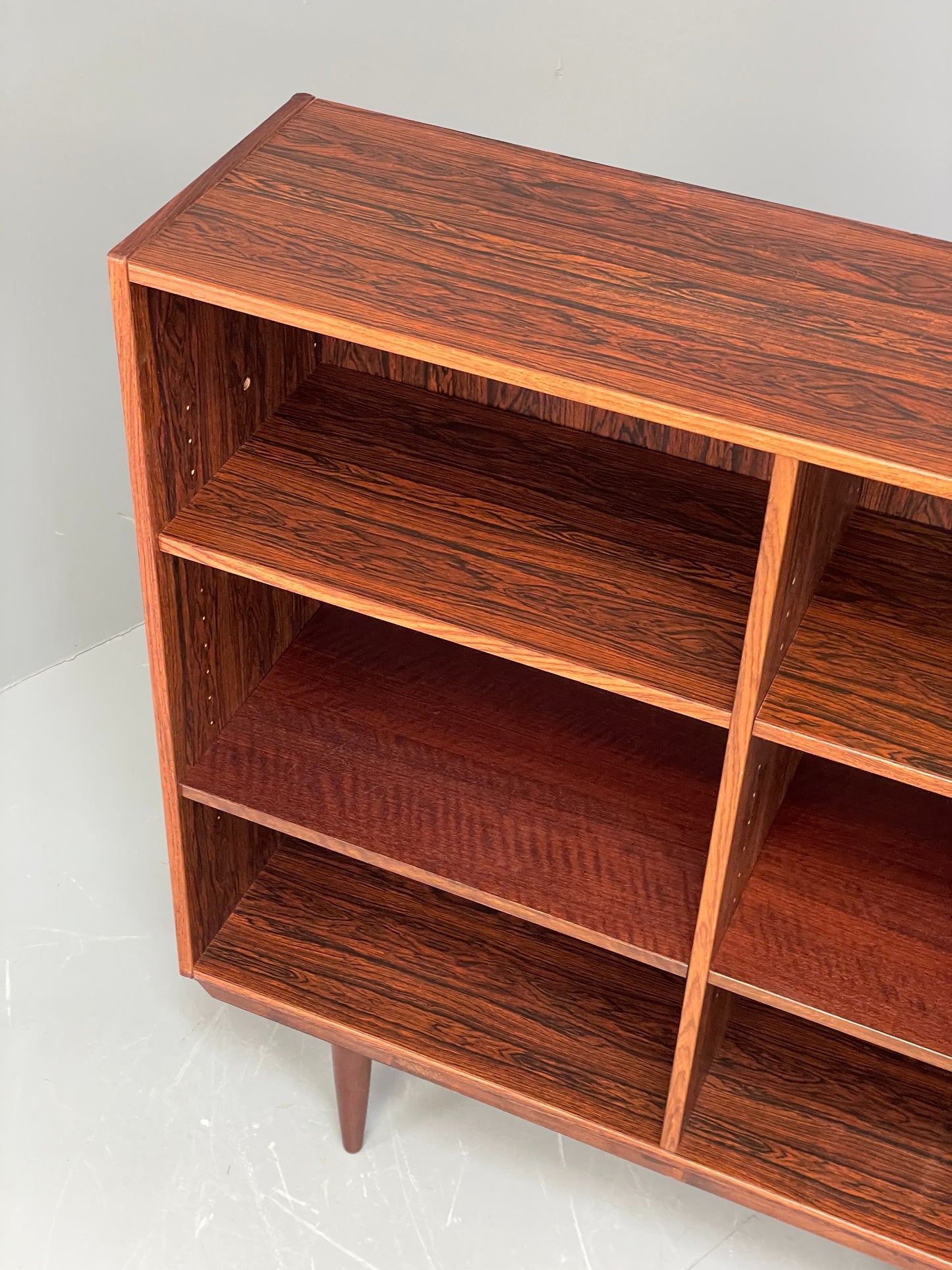 Vintage Danish 1970s Bookcase Mid Century Shelving Retro Darkwood EB12067