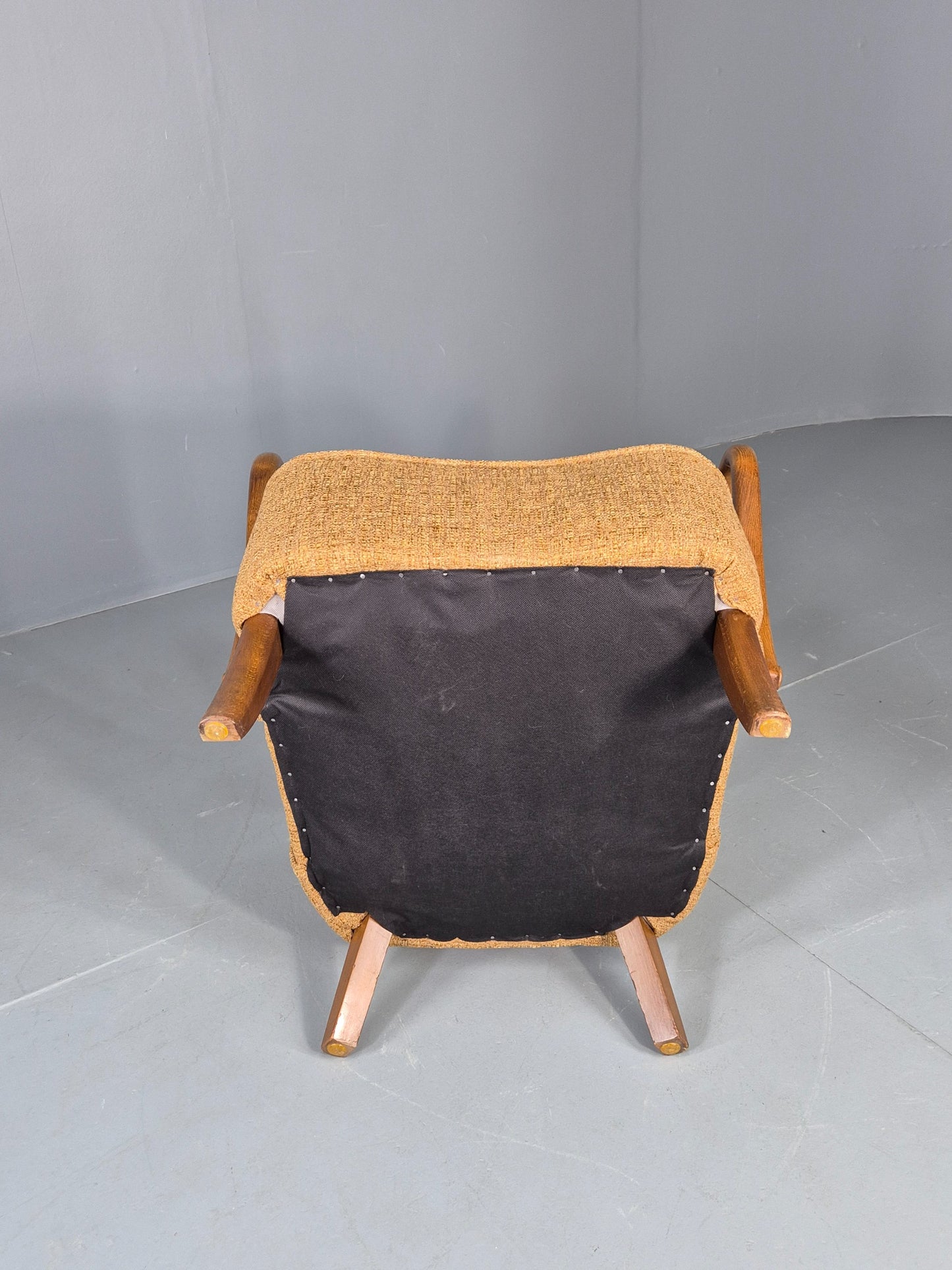 Vintage Mid Century Armchair Slagelse Mobelvaerk 1950s Newly Upholstered EB12790