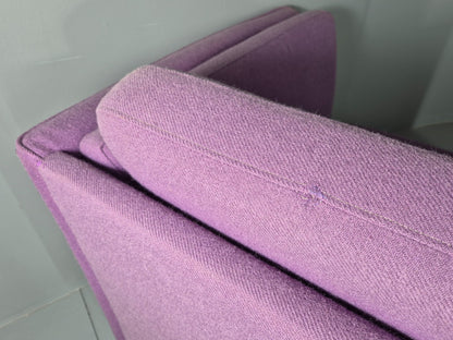 Vintage 2 seater Sofa Mids Century Danish in Purple Wool 1970s Retro EB12144