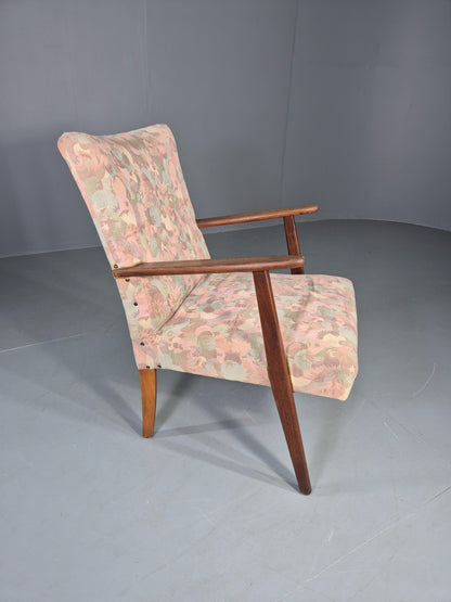 Vintage Danish Lounge Chair 1960s Mid Century Design Teak Frame EB12732