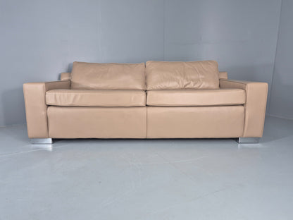 Modern Design 3 Seater Leather Sofa Moores Interiors Bespoke Quality EB11996