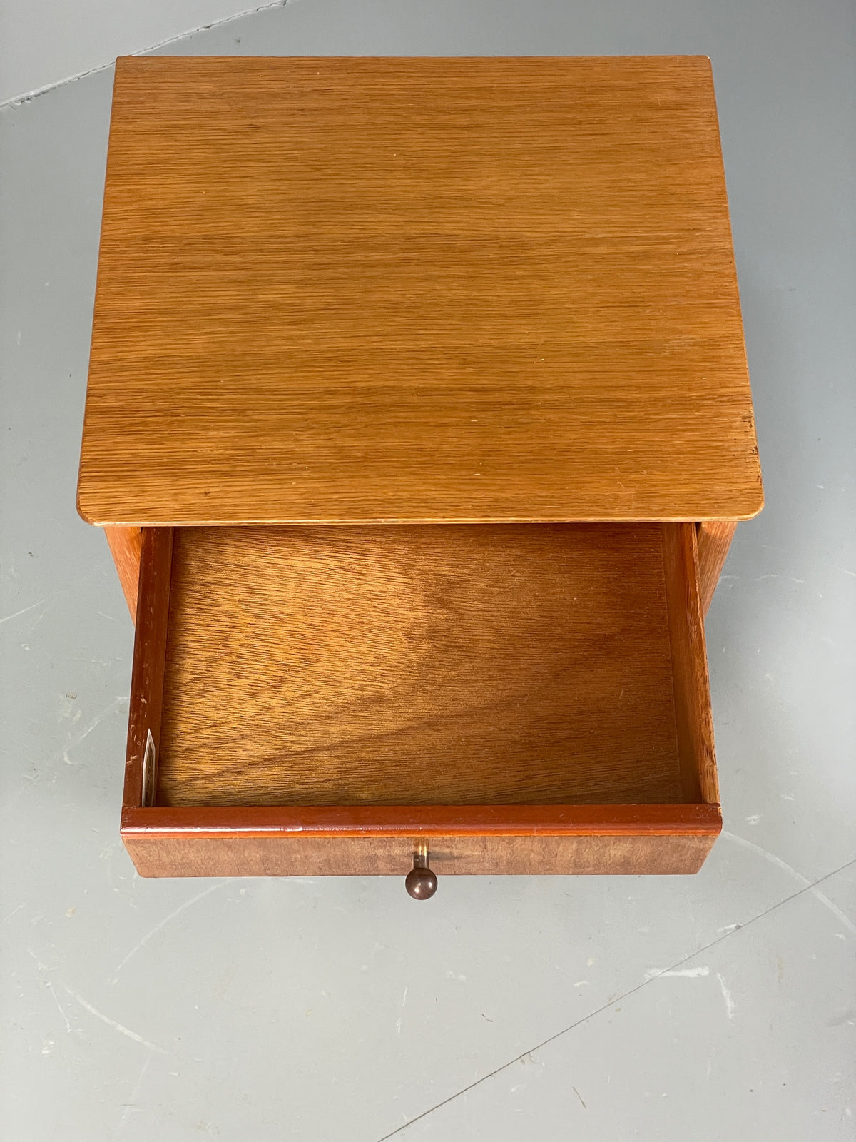 Vintage 1950s Bedside Cabinet By Lebus Oak Mid Century Retro Drawer EB12947