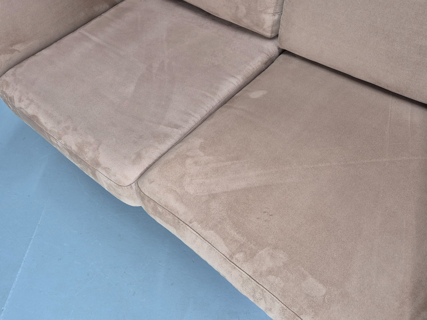 Vintage 2 seater Sofa 1980s Danish Beech Ends Retro Mid Century Modern Eb12561