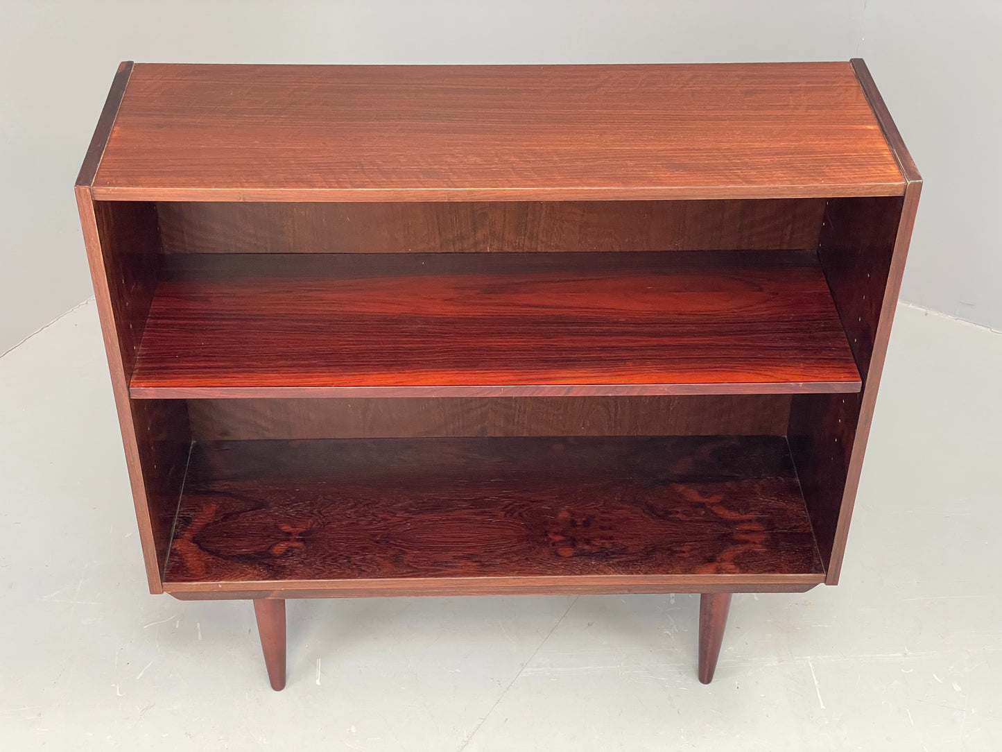 Vintage 1970s Danish Bookcase Darkwood Retro Adjustable Shelving EB12338