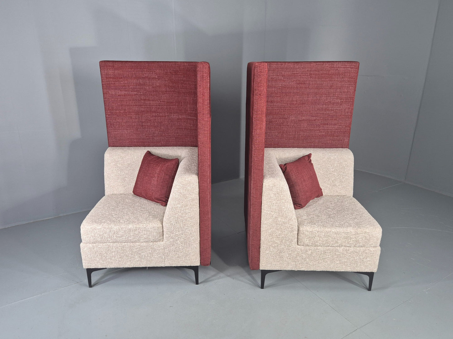 Vintage Moventi Booth sofa Red and Cream Quality Modern Design EB12576