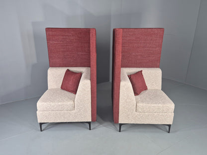 Vintage Moventi Booth sofa Red and Cream Quality Modern Design EB12576