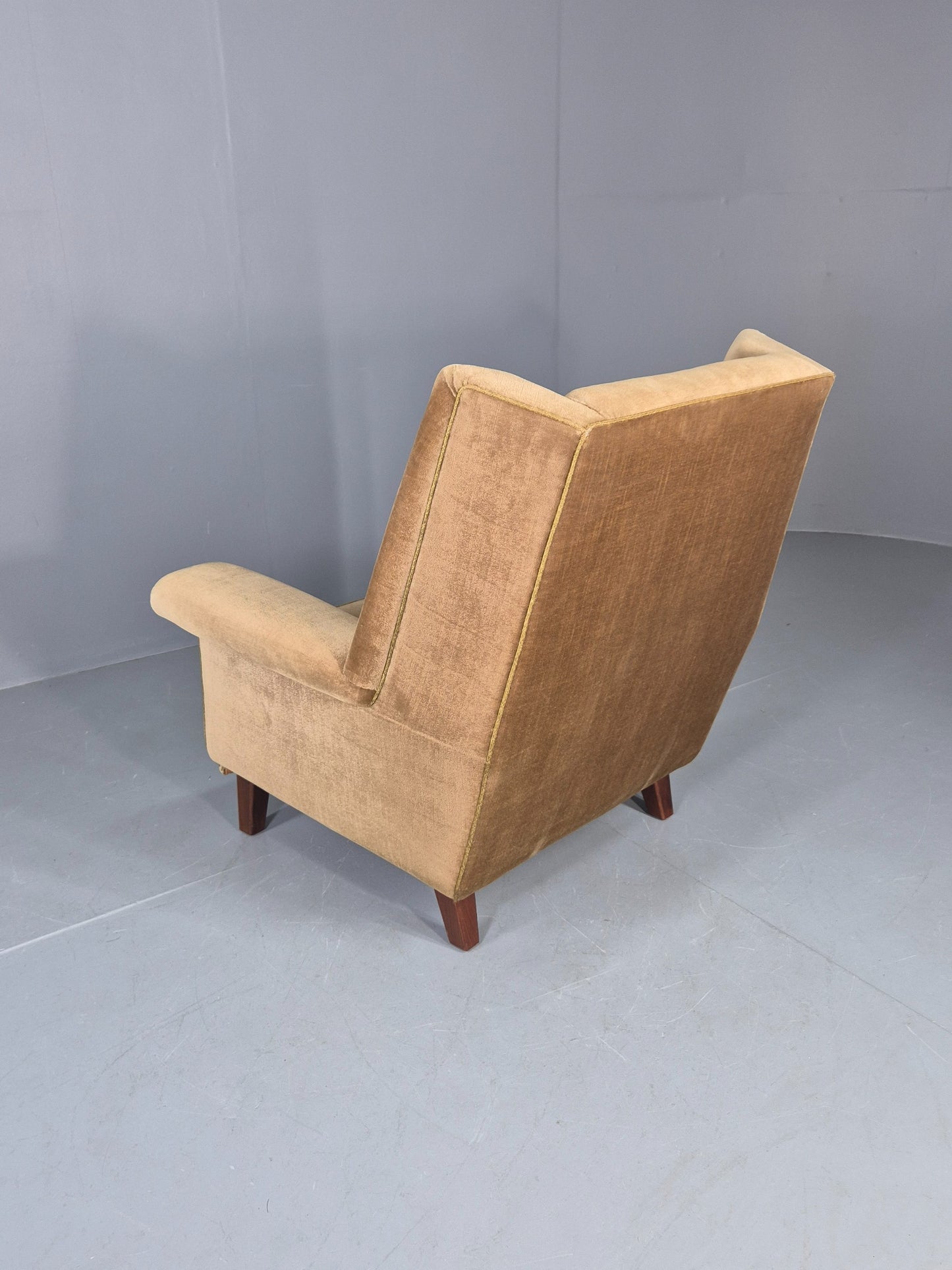Vintage Mid Century Lounge Chair Danish Design 1960s Retro High Back EB12681