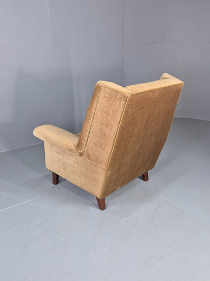 Vintage Mid Century Lounge Chair Danish Design 1960s Retro High Back EB12681