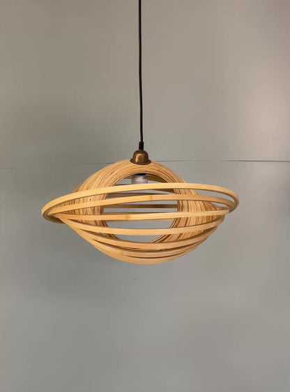 Dua Bamboo Pendant Lamp Freeform Shape Sustainable Handcrafted